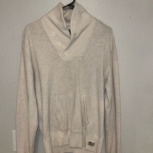 White Turtleneck Sweater with Relaxed Fit